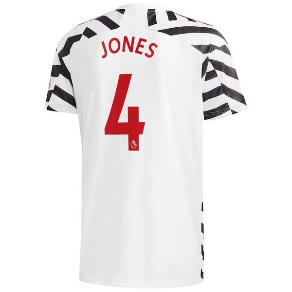 Camiseta Manchester United NO.4 Jones Tercera equipo 2020-2021 Blanco